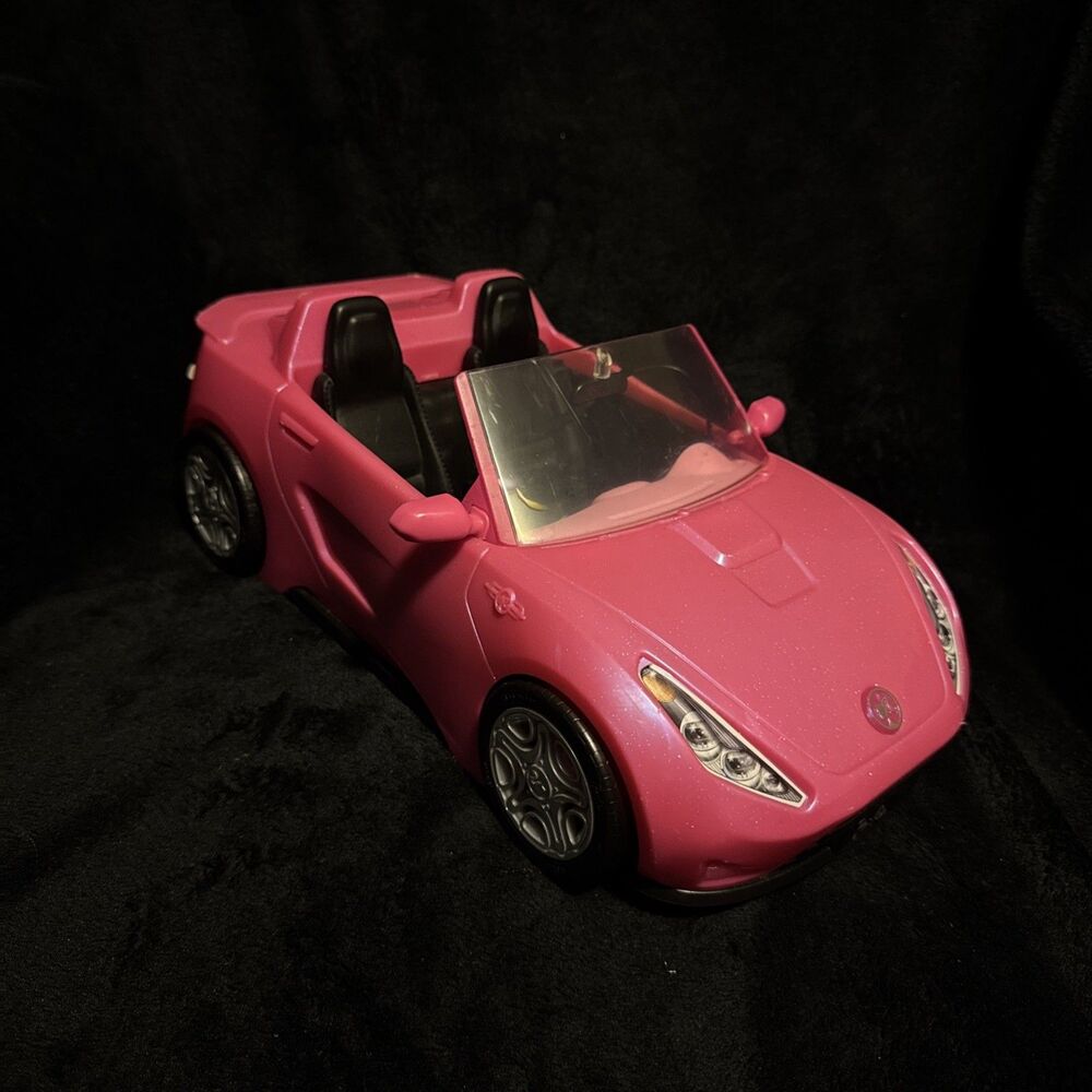 Barbie Toy Car Glam Pink Convertible 2-Seater Vehicle 2016 Mattel